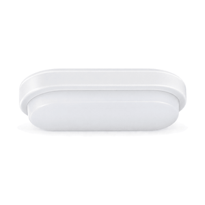 Coastal White LED Oval Bulkhead - white background