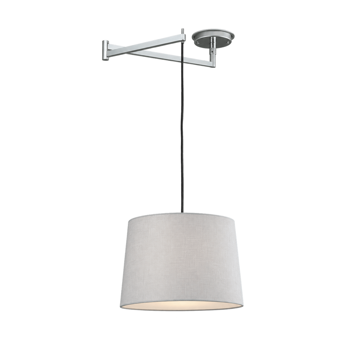 Swing White Metal Pendant Light - transparent background