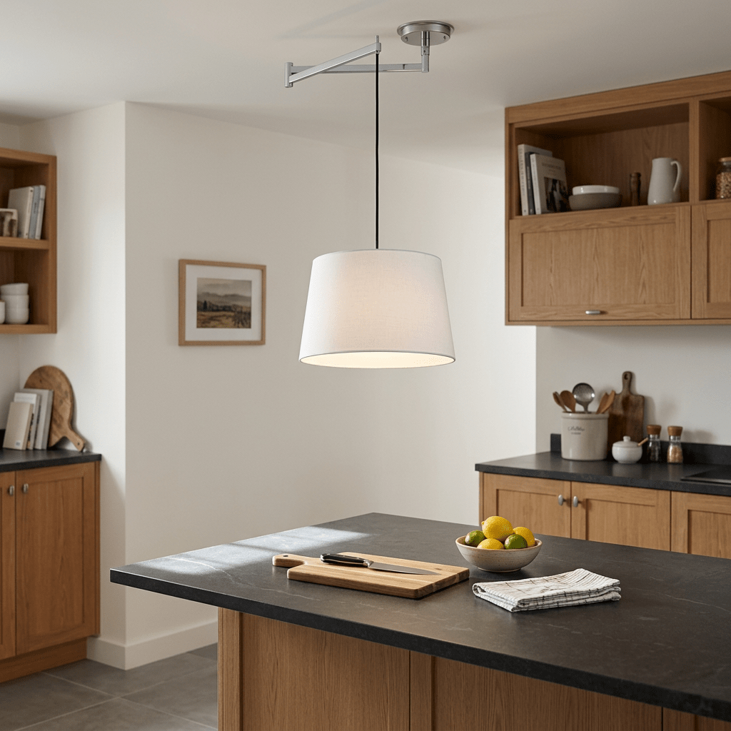 Swing White Metal Pendant Light
