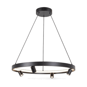 Crown Black LED Pendant Light - transparent background