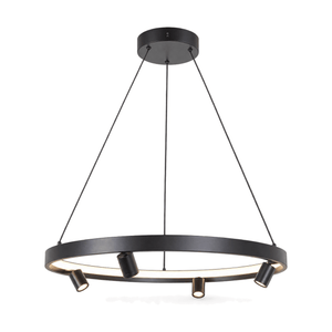 Crown Black LED Pendant Light - white background