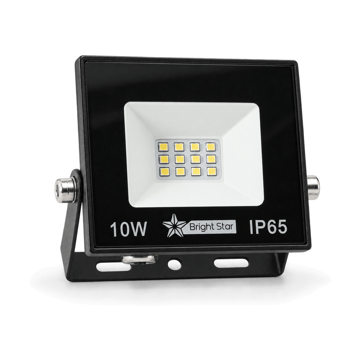 10W Black LED Flood Light IP65 6000K - transparent background