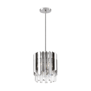 Stainless Steel & Crystal Polished Chrome Pendant Light - transparent background