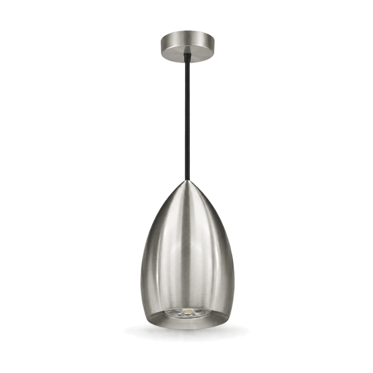 Uovo Satin Nickel Pendant Light - transparent background