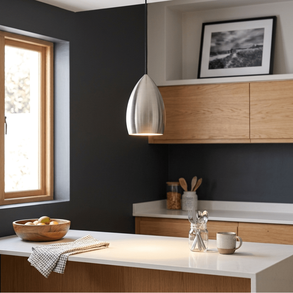 Uovo Satin Nickel Pendant Light