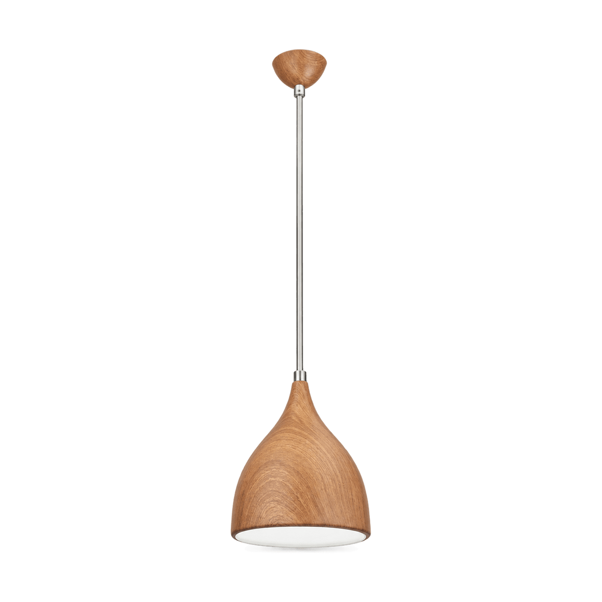 Wood Grain Finish Pendant Light - transparent background