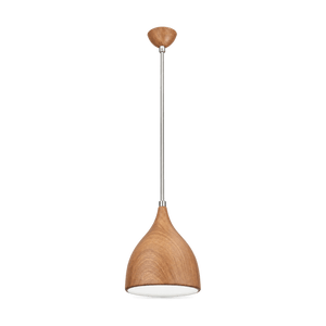 Wood Grain Finish Pendant Light - transparent background