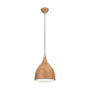 Wood Grain Finish Pendant Light - white background