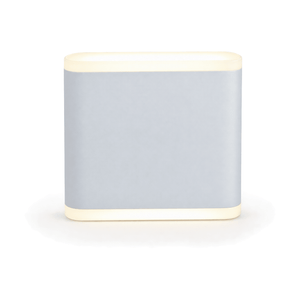 Matt White LED Wall Light IP54 Warm White - white background