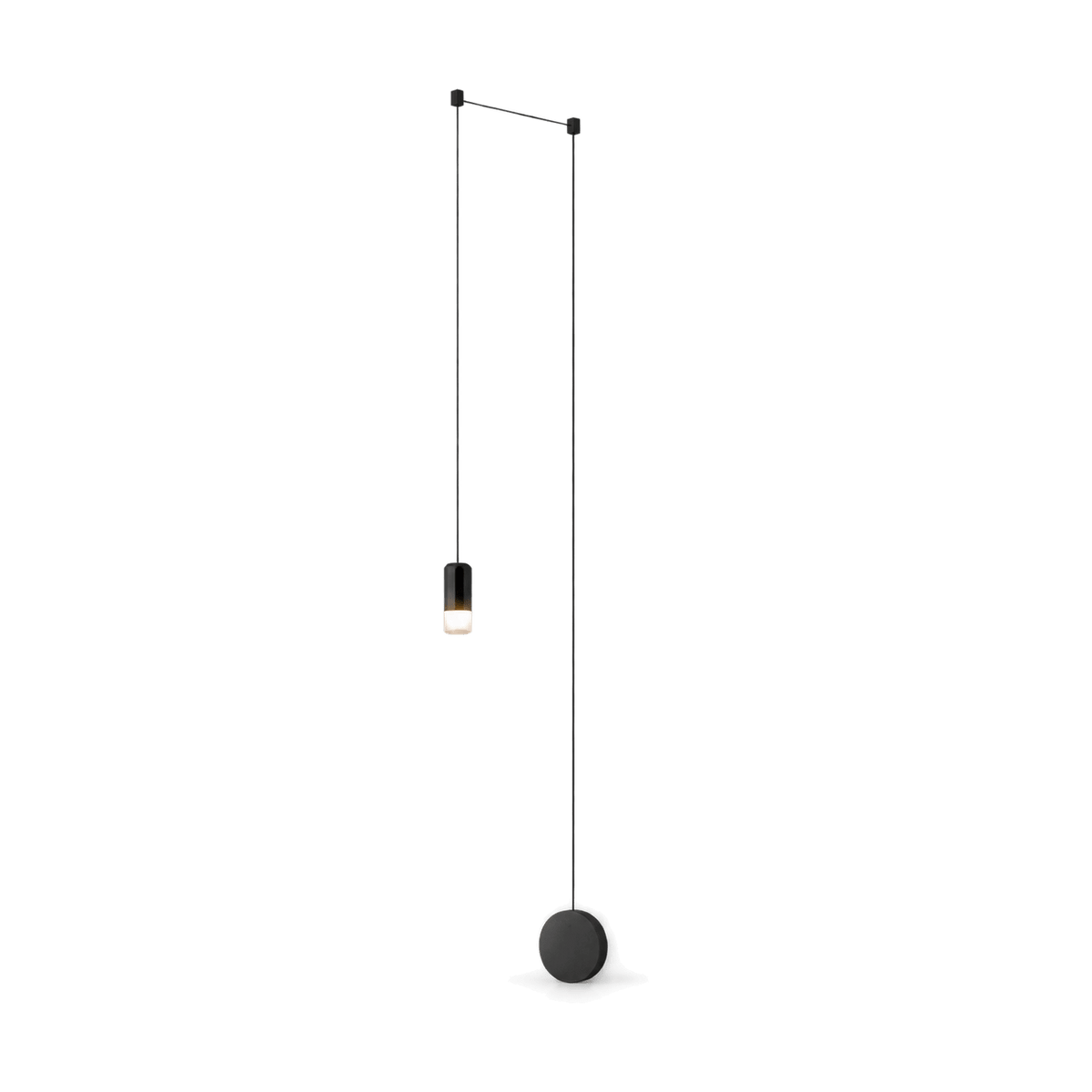 LED Matt Black Wire Fitting - transparent background
