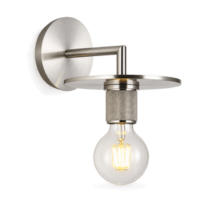 Trend Satin Silver Indoor Wall Light - white background