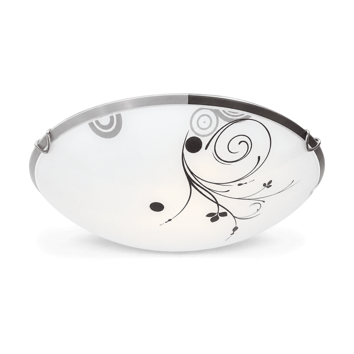 Patterned Glass Ceiling Light - transparent background