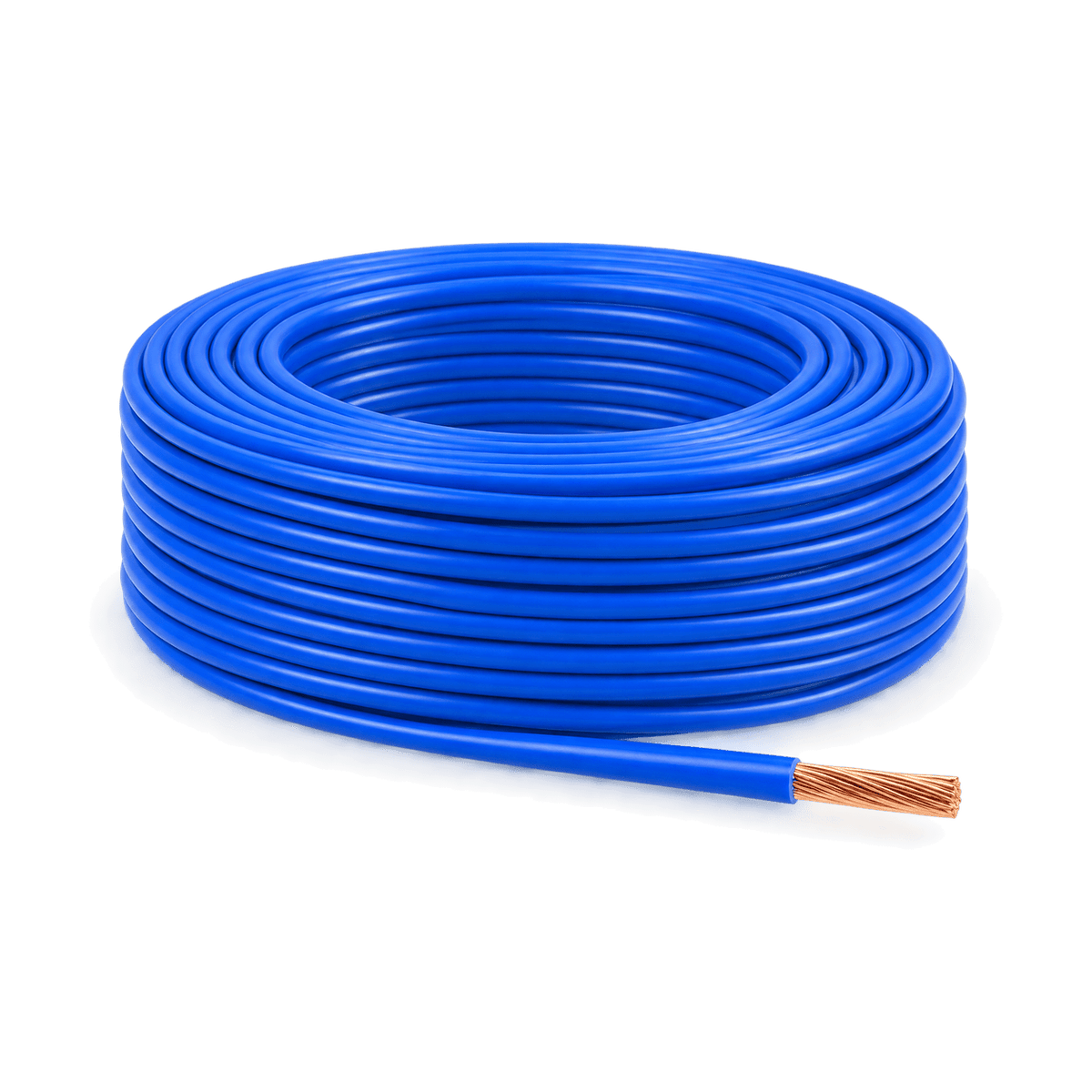 0.75mm Blue Panel Flex Wire - 100 Meter Roll - transparent background