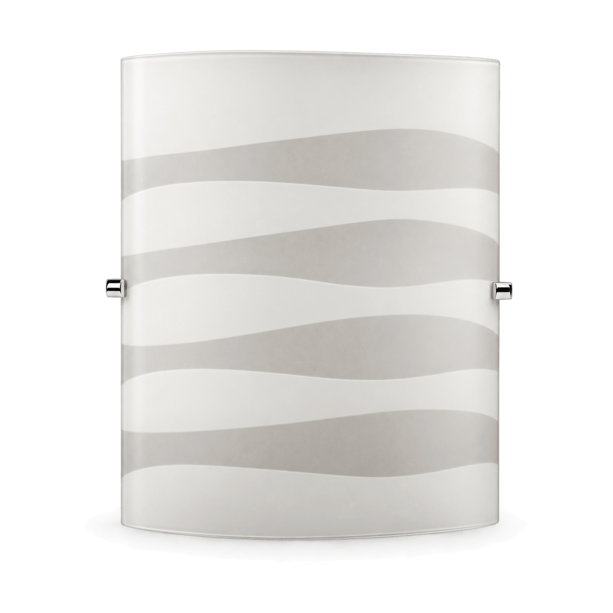 White Patterned Glass Wall Light Chrome Clips - transparent background