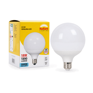 18W Opalina Frosted G120 LED Globe - white background
