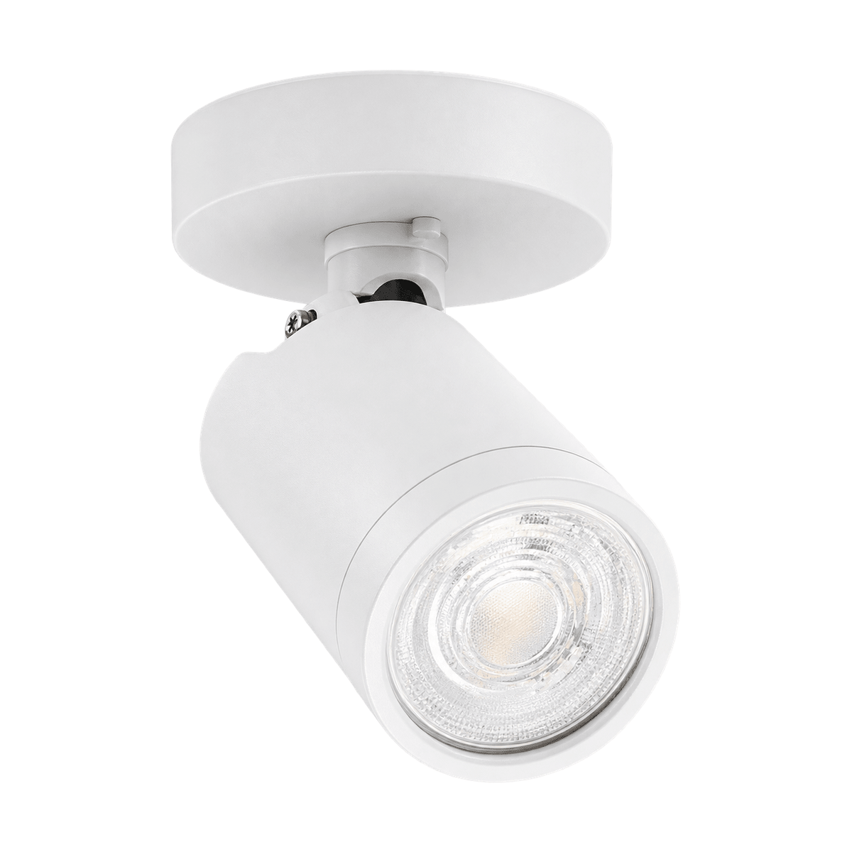 White Twist & Lock Ceiling Spotlight - white background