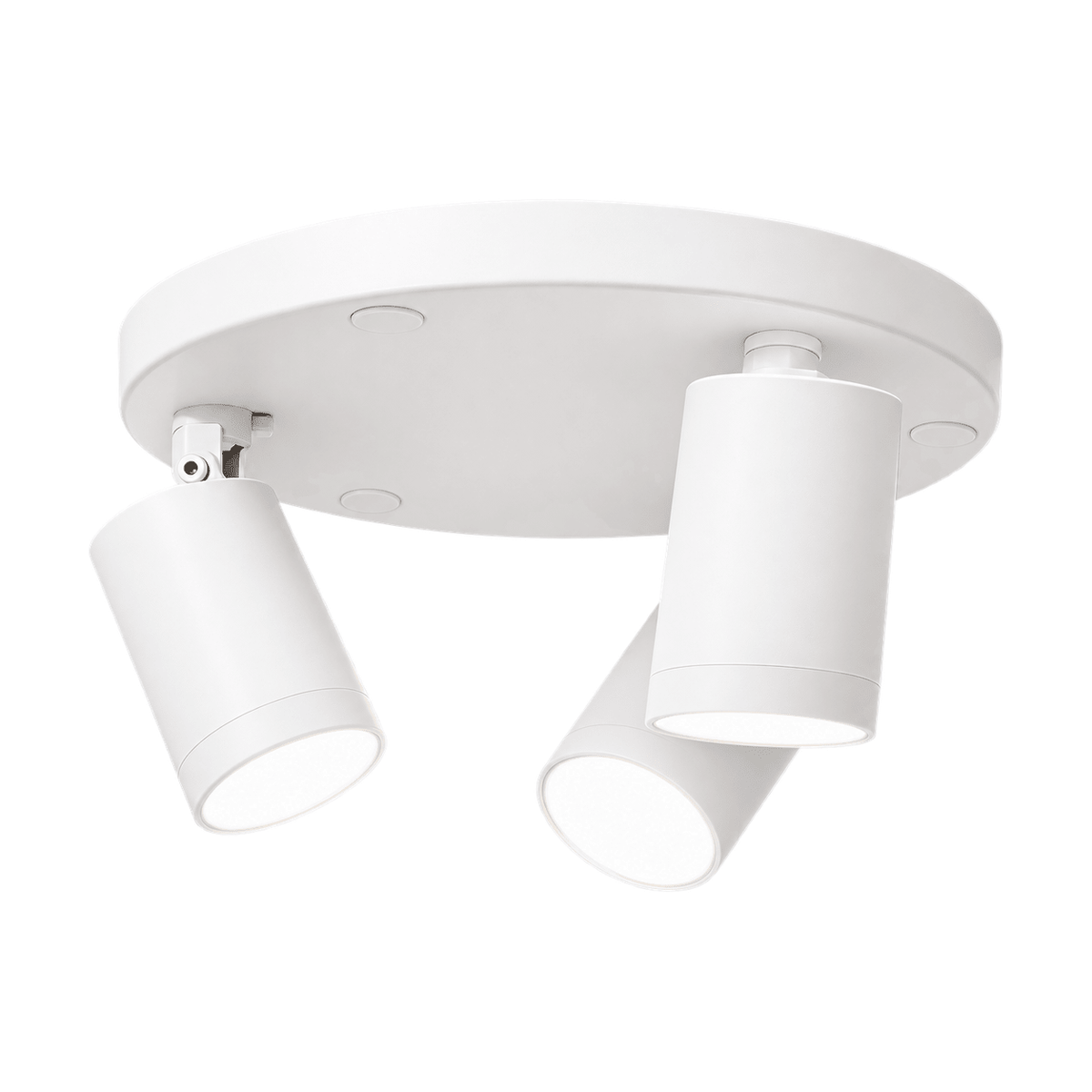 3 Light White Plate Spotlight - white background