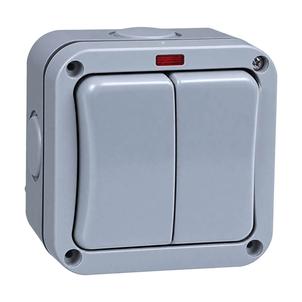 2 Lever Outdoor Switch - IP65 - transparent background
