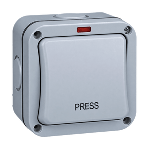 Push Button Outdoor Switch - IP65 - transparent background