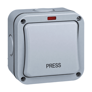 Push Button Outdoor Switch - IP65 - white background