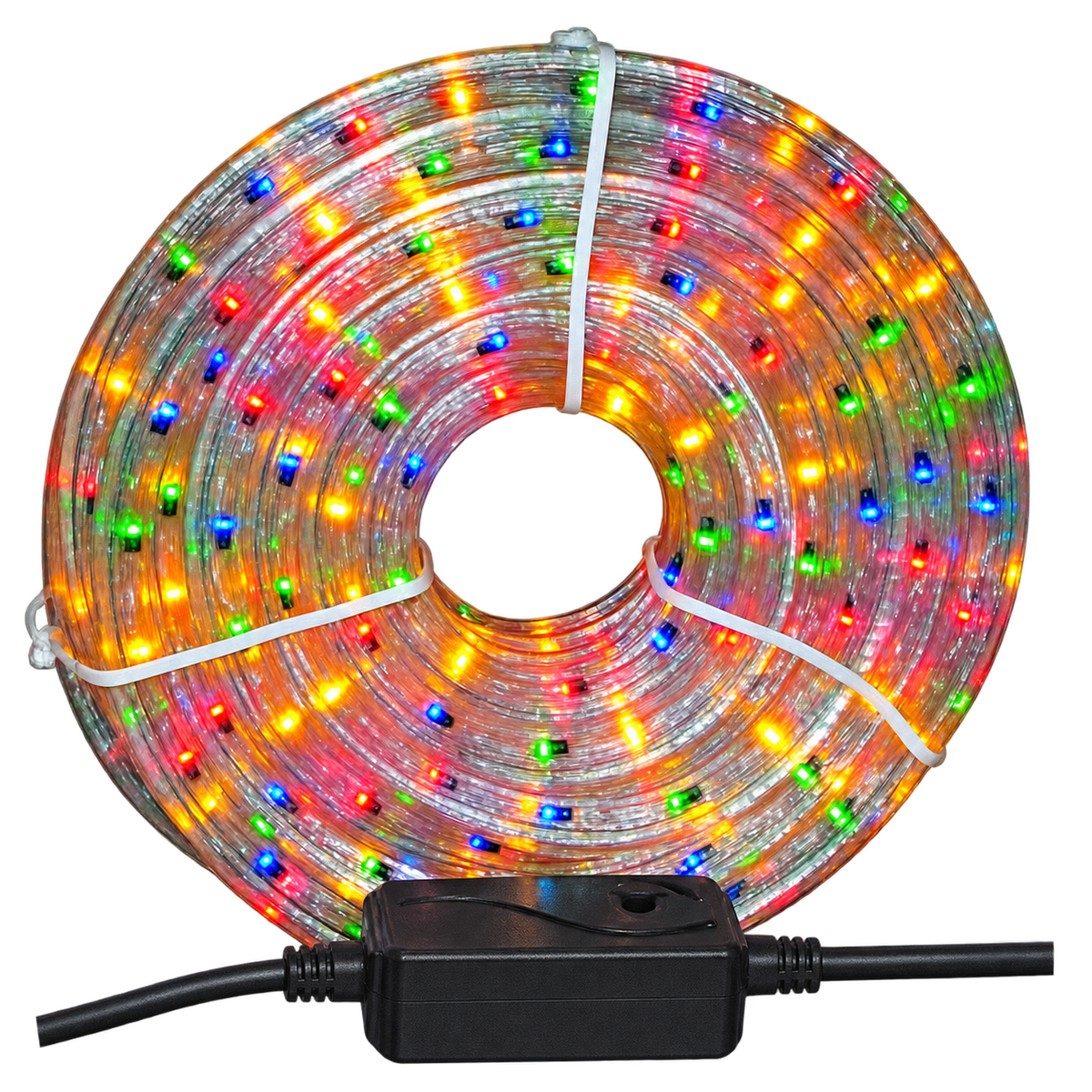 LED Rope Light - 2-Wire Chasing RGB (3-Colour) | 10m Roll — transparent background