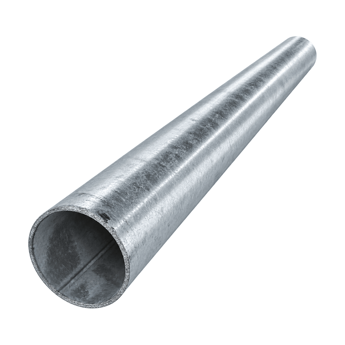Galvanised 50mm Steel Pole / Mast - 1 Meter - white background