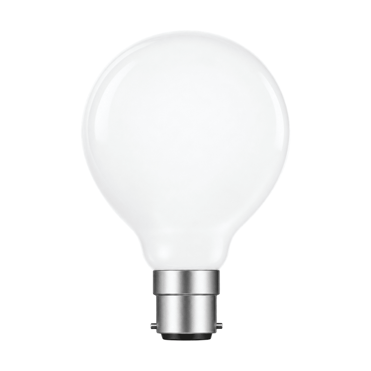 8W Dimmable Opal LED Bulb – B22, 4000K Cool White - white background