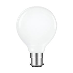 8W Dimmable Opal LED Bulb – B22, 4000K Cool White - white background