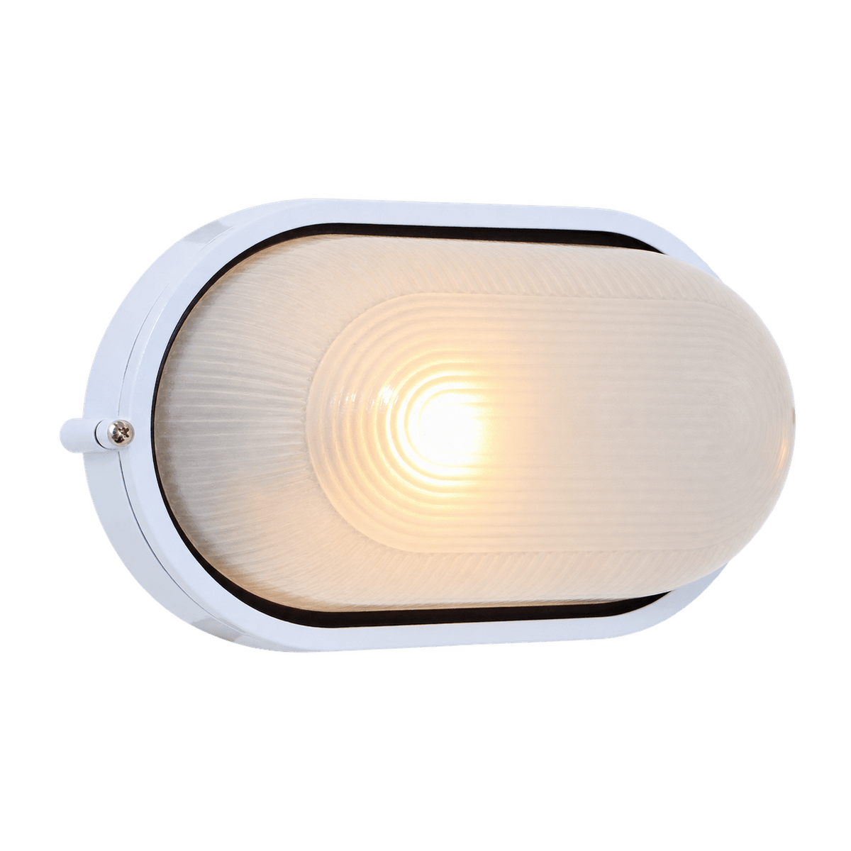 White Oval Outdoor Bulkhead Frosted Glass — transparent background