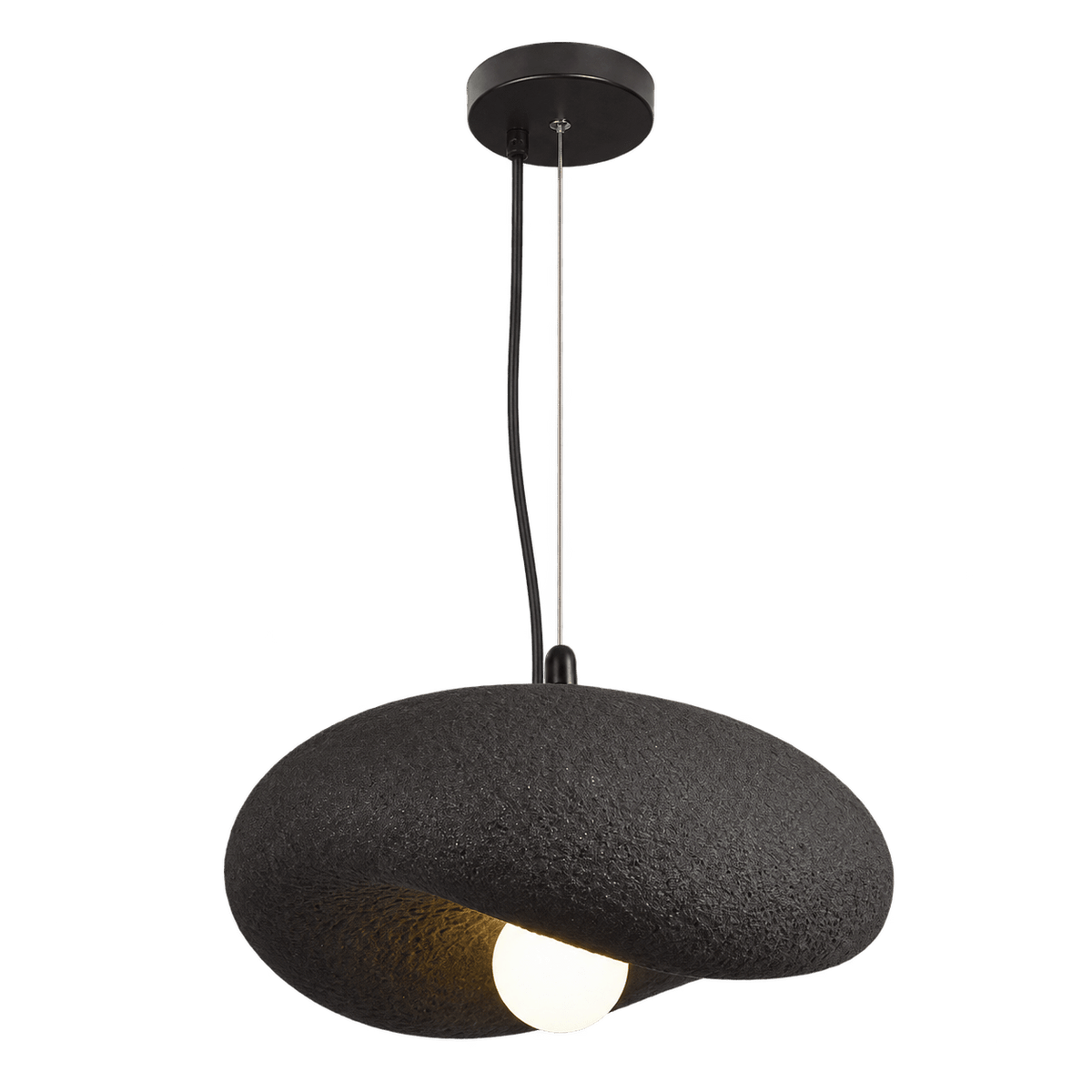 Obsidian Drift 300 Pendant Light — transparent background