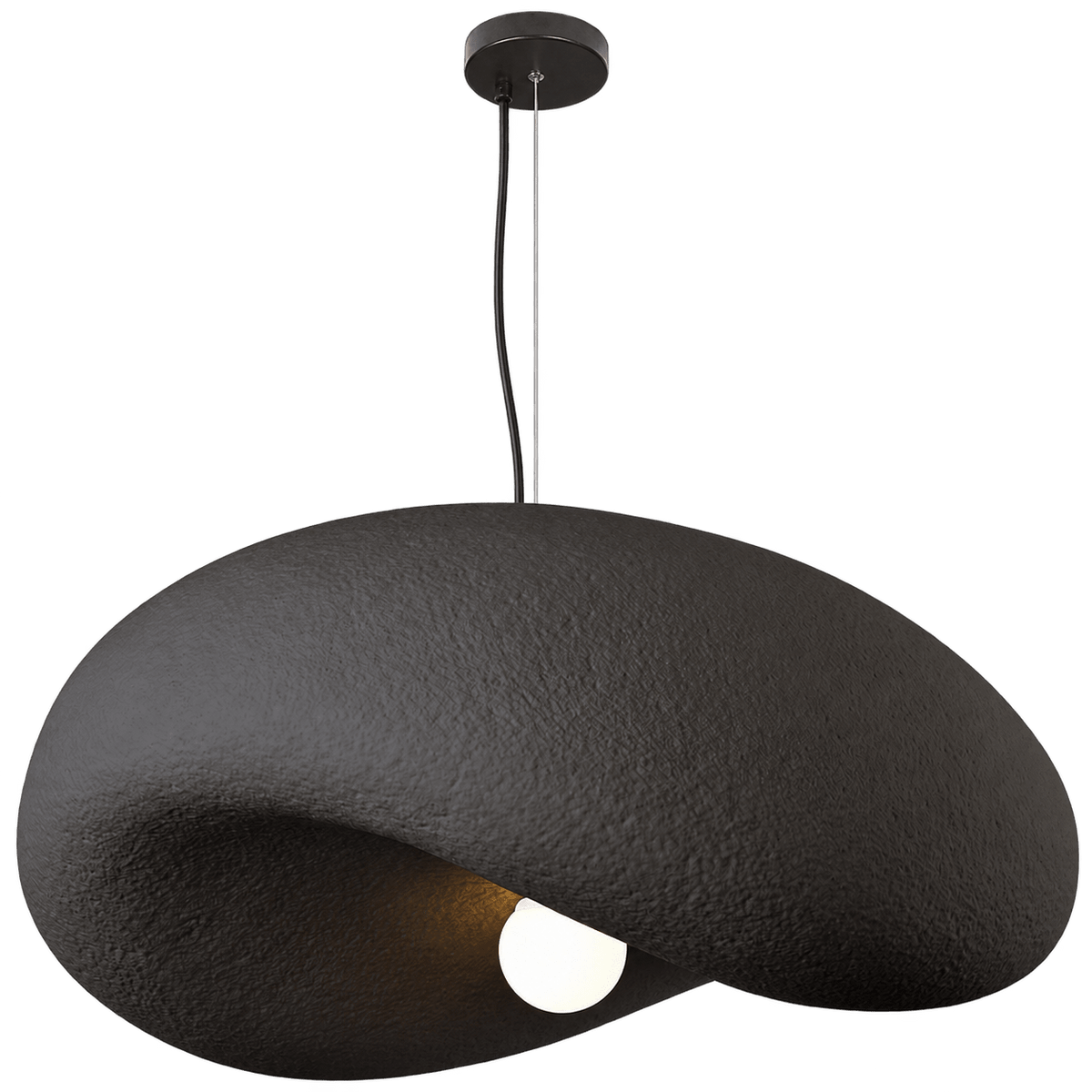 Obsidian Drift 700 Pendant Light — transparent background
