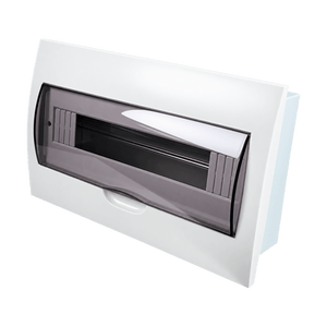 White 15 Way Flush Distribution Board - transparent background