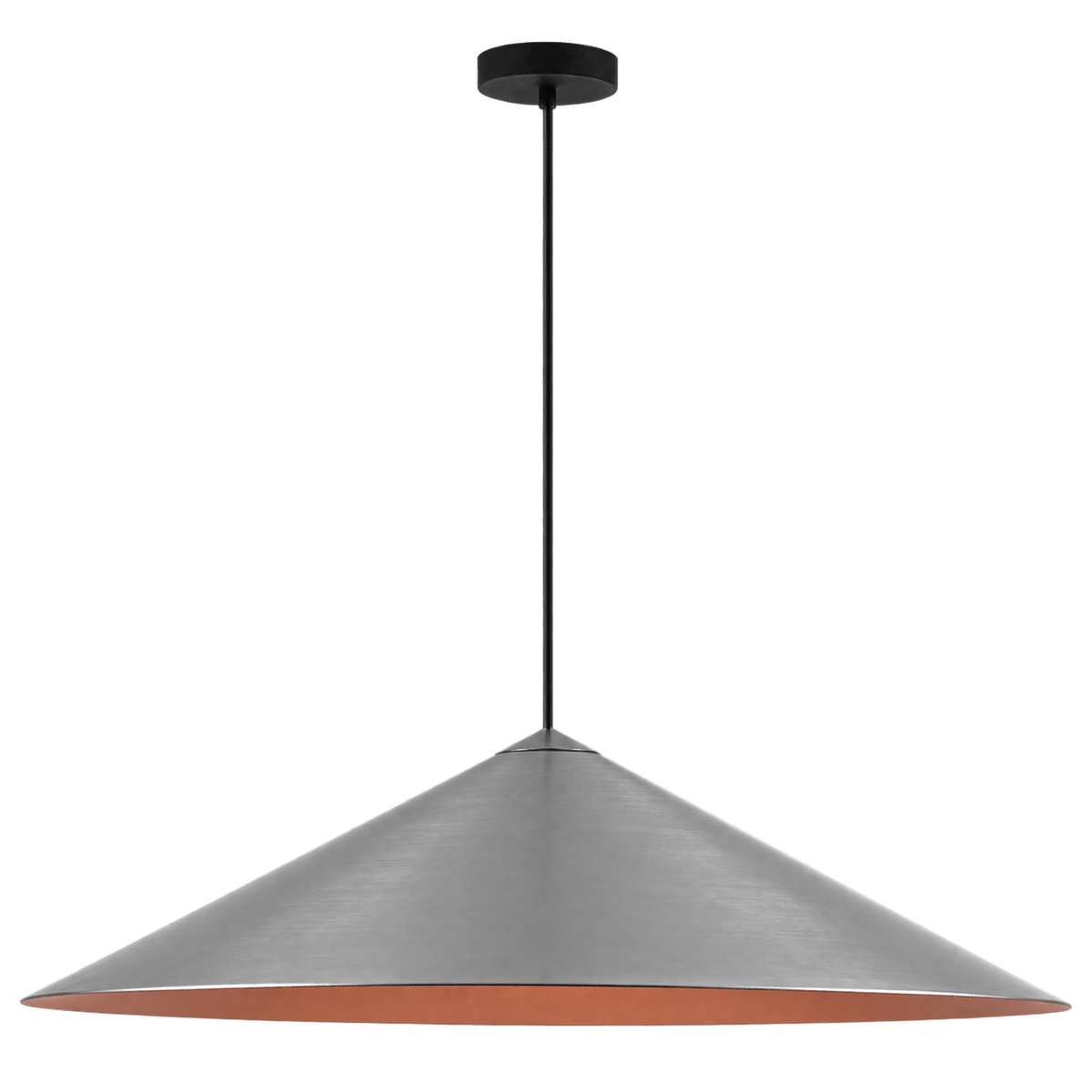 Black & Copper Pendant Light — transparent background