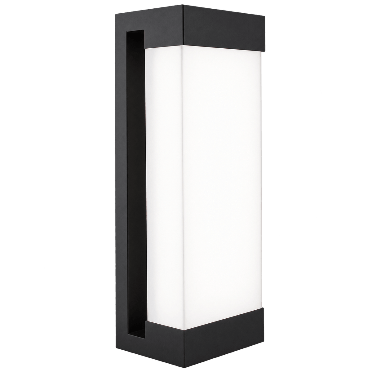 Matte Black LED Outdoor Wall Light IP54 — transparent background