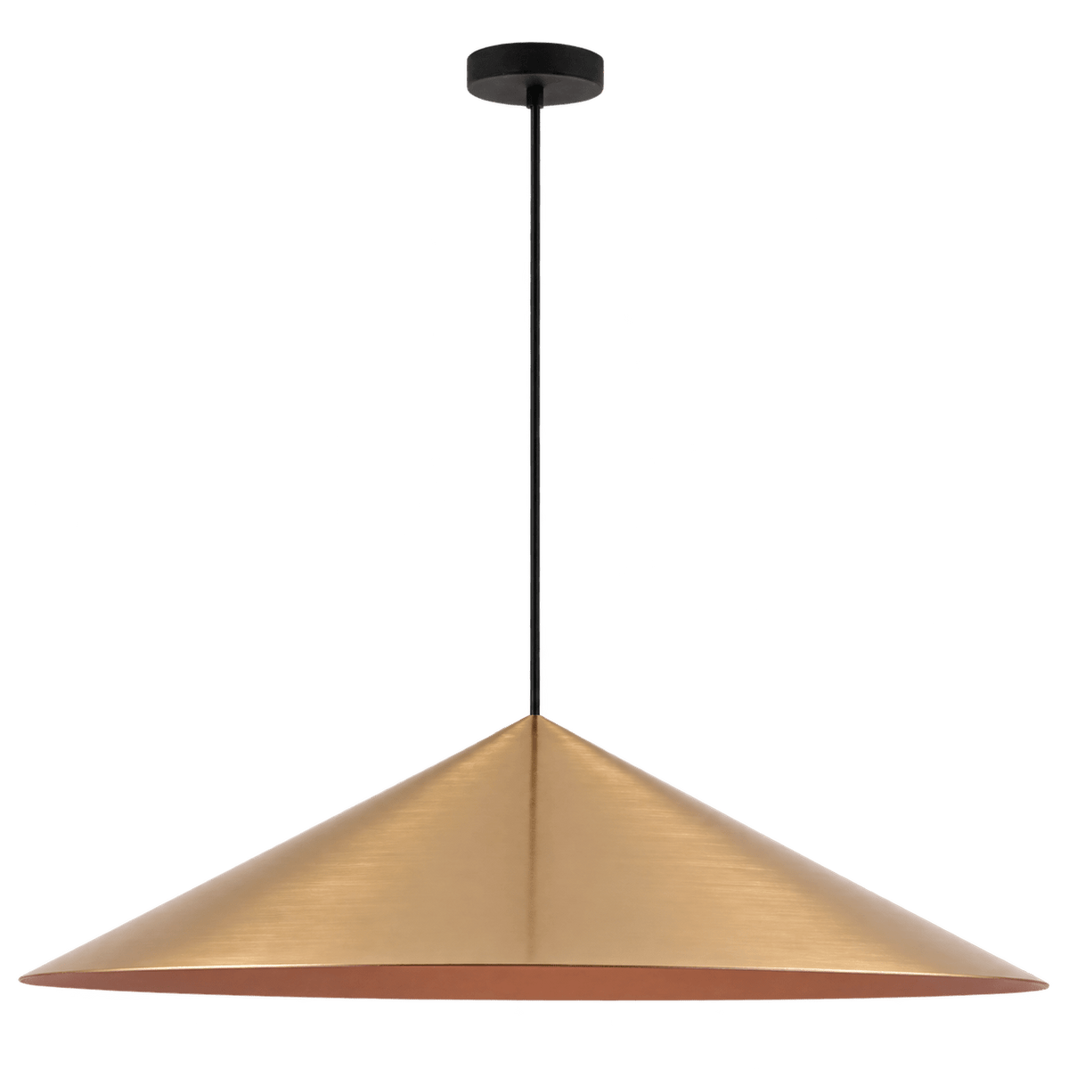 Matt Copper Pendant Light — transparent background