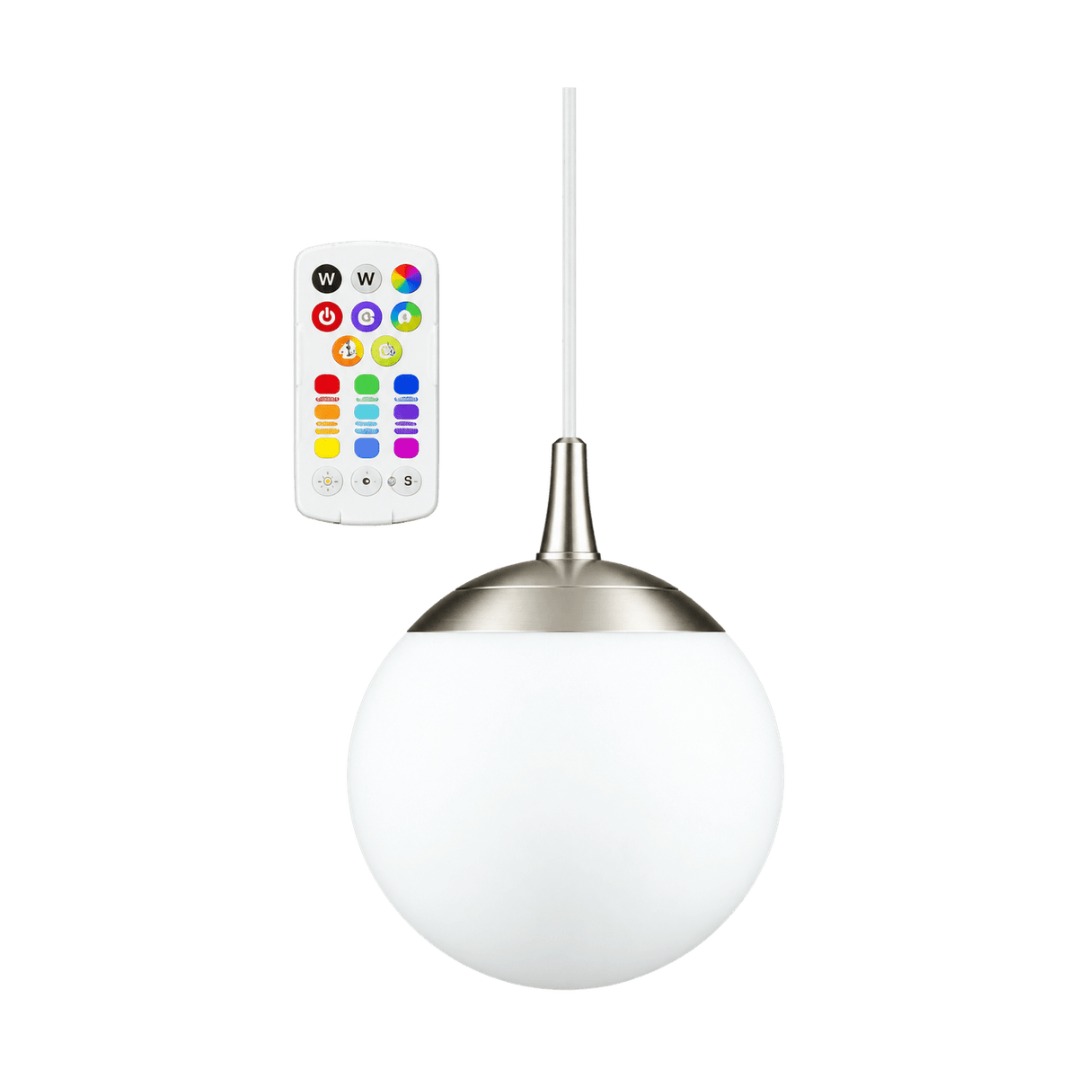 LED Pendant - Luna Warm White + RGB - transparent background