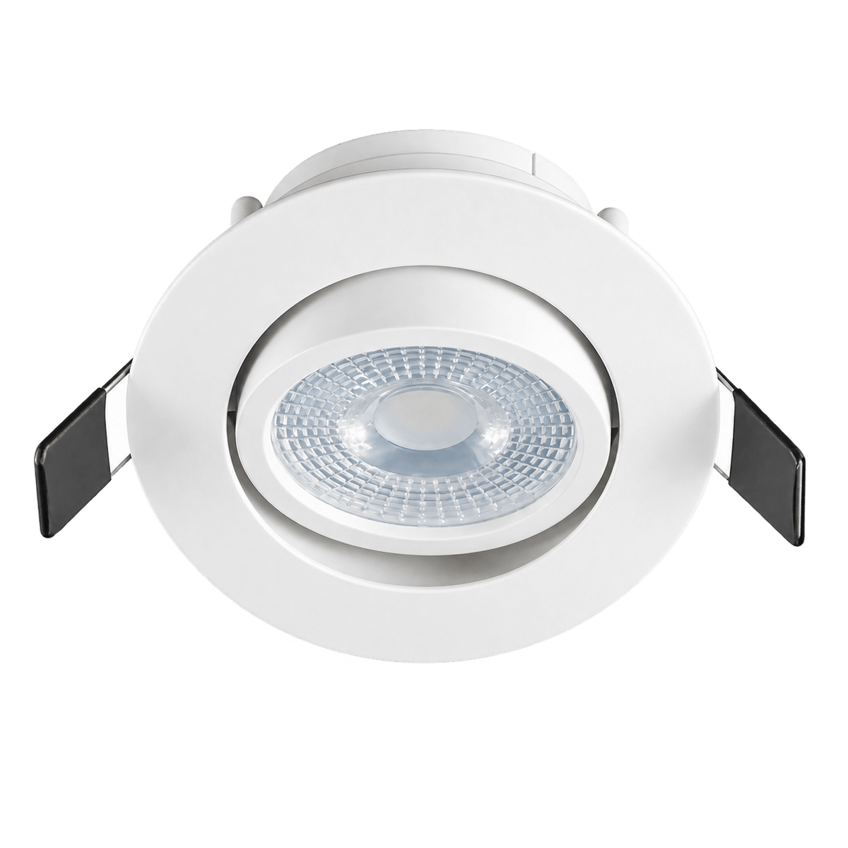 White LED Downlight Aluminium Tilt — transparent background