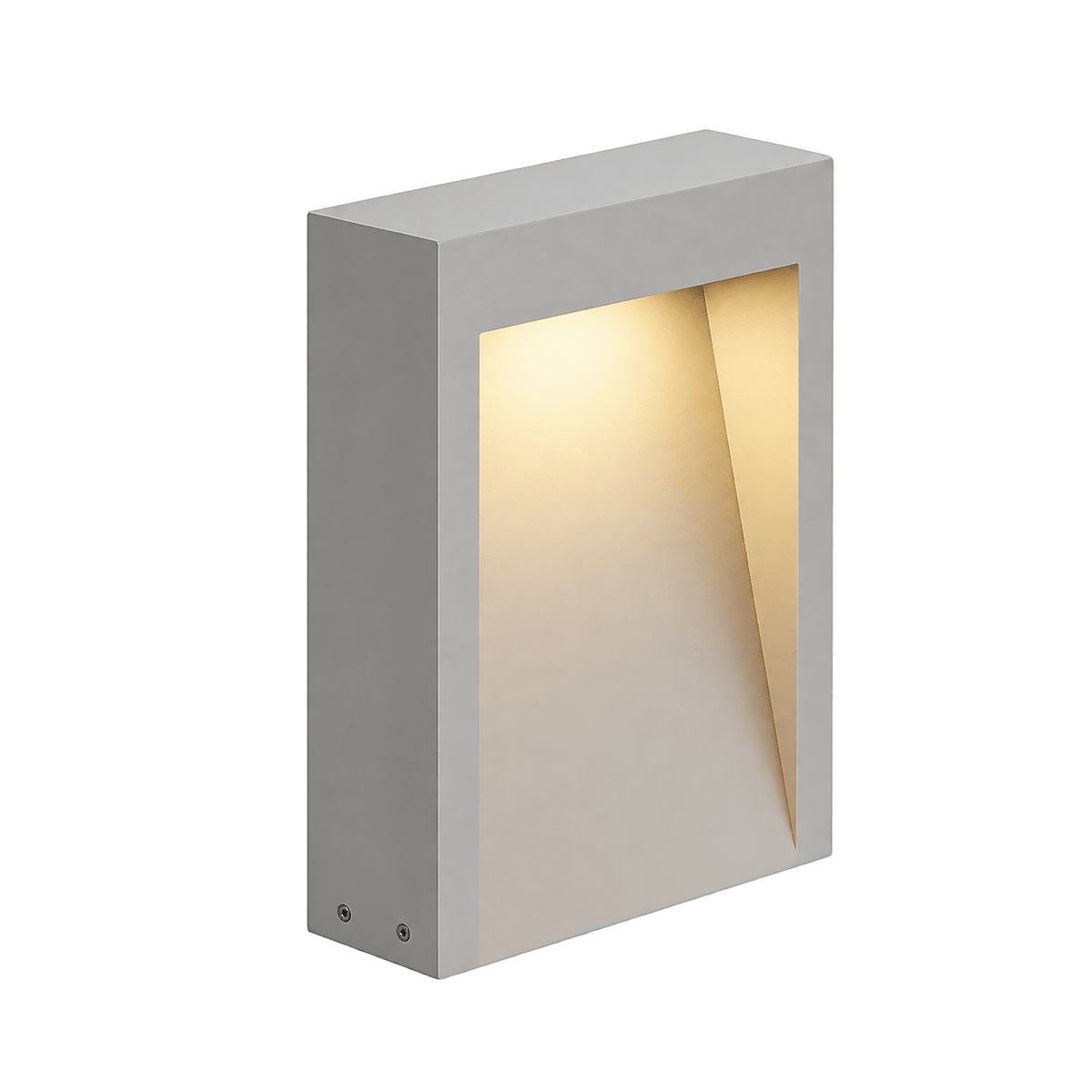 Exterior LED Bollard - Wide Concrete Design (13W) — transparent background