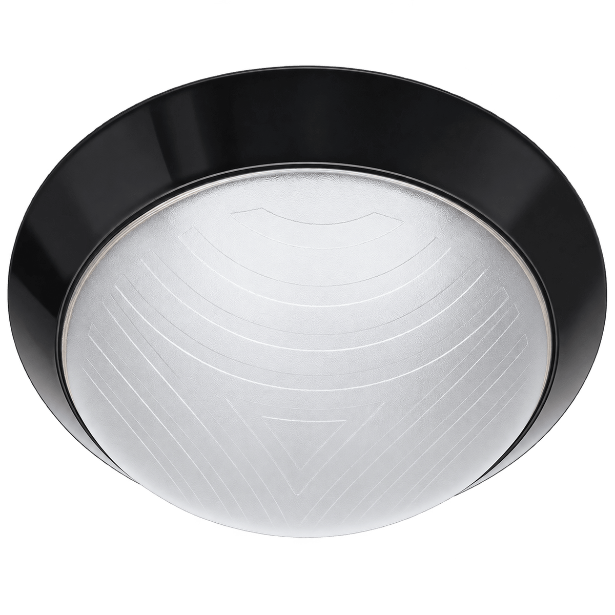 Black Outdoor Bulkhead Polycarbonate IP54 — transparent background