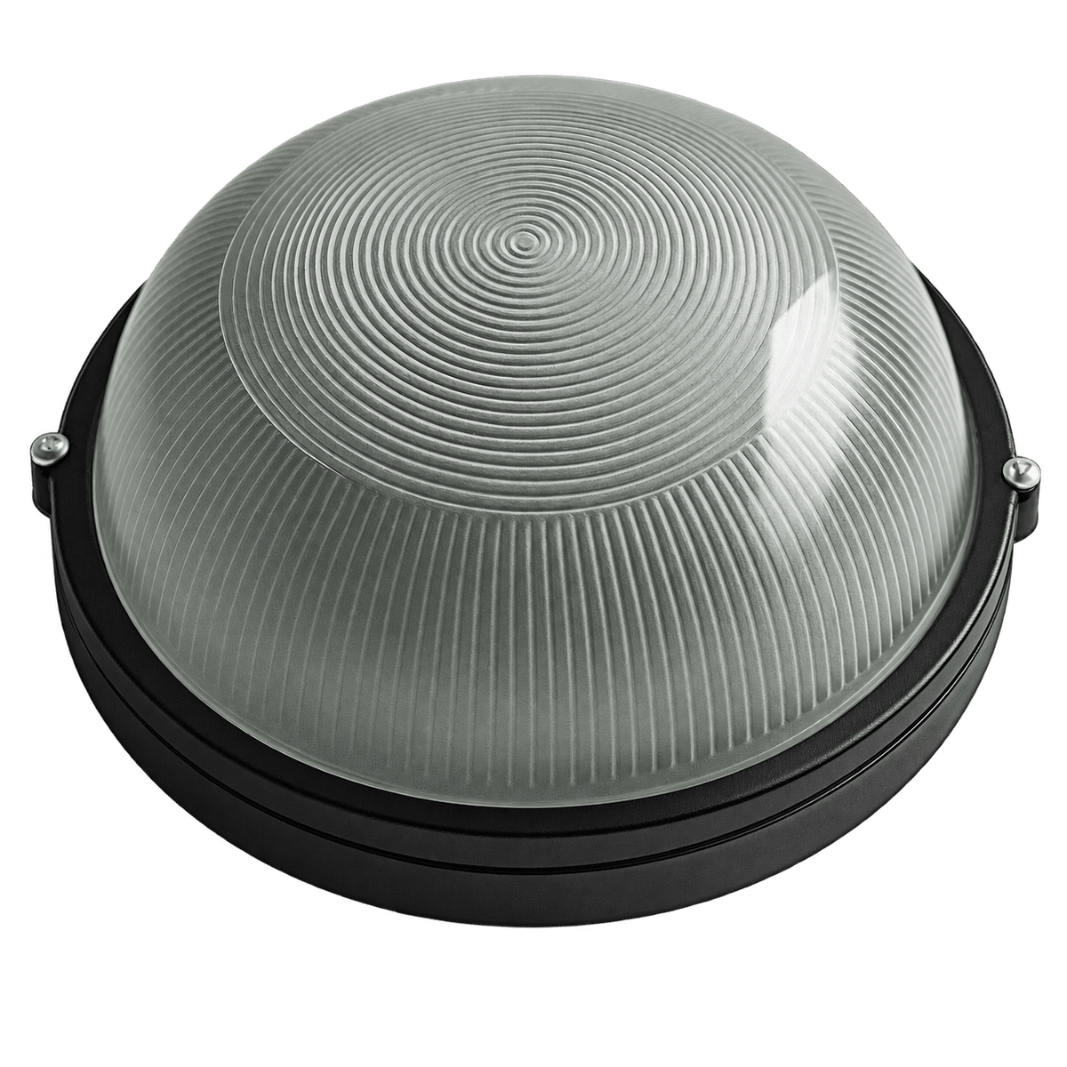 Black LED Bulkhead IP54 Daylight White — transparent background