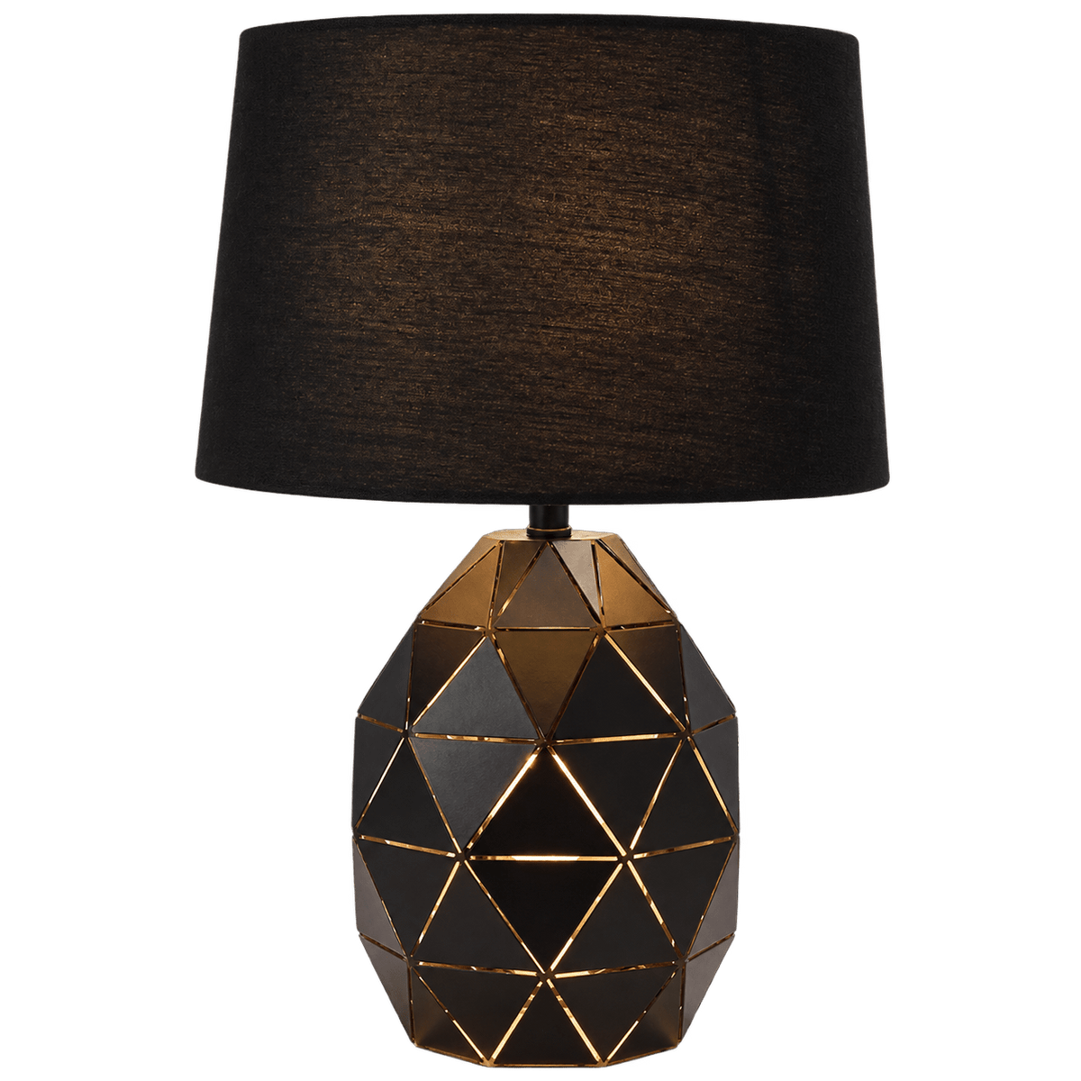 Black Geometric Table Lamp - Dual Light — transparent background
