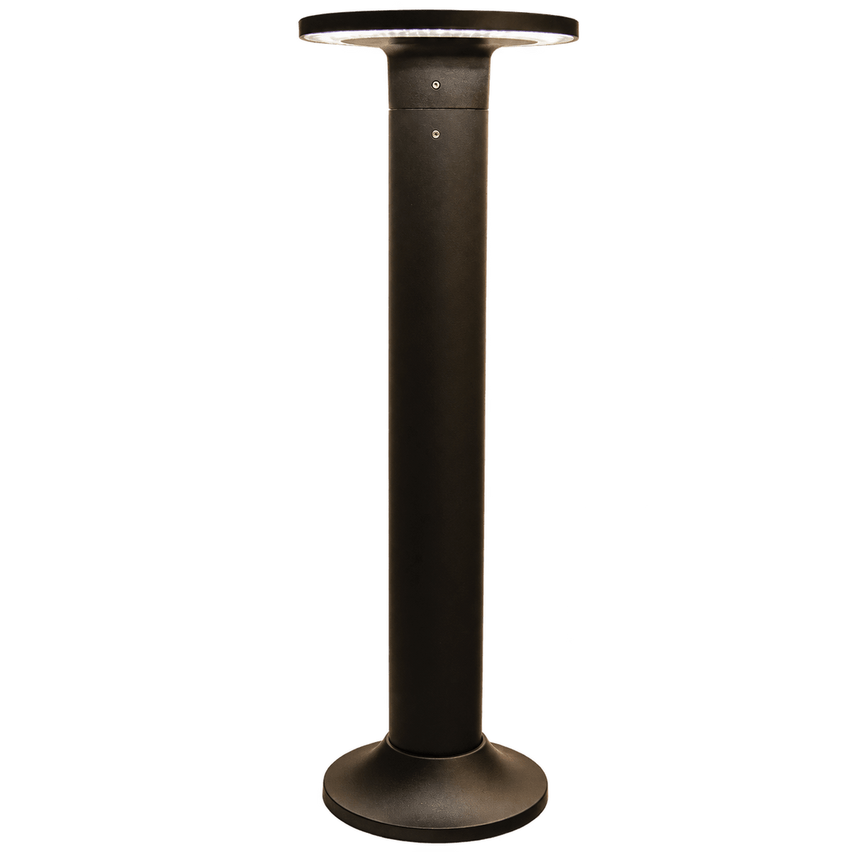 12W Black CCT LED Bollard — transparent background