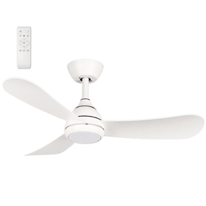 White 38" LED Ceiling Fan — transparent background