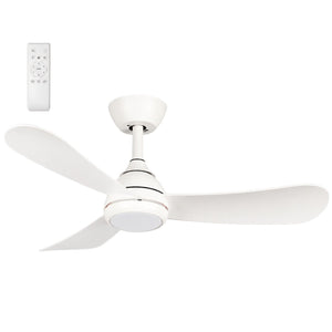White 38" LED Ceiling Fan — white background