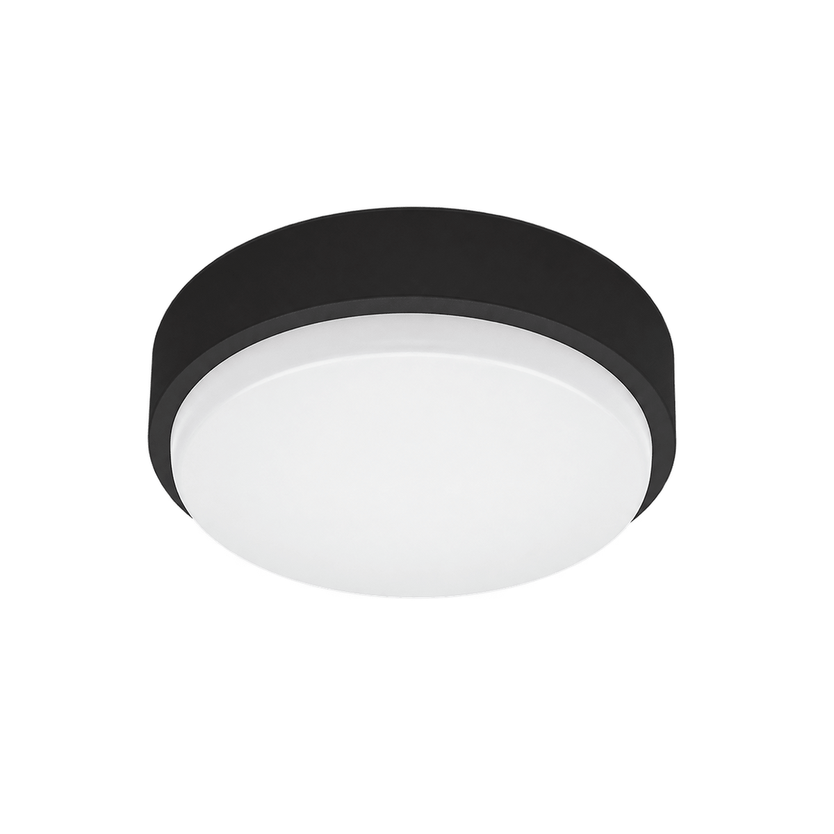 Flo Medium Matt Black LED Bulkhead - Coastal — transparent background