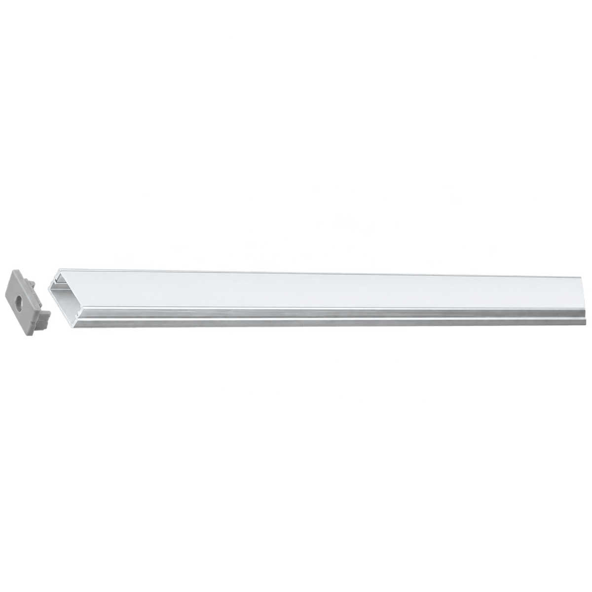 LED Extrusion With Frosted Cover - A6 Profile (3m Complete) — transparent background