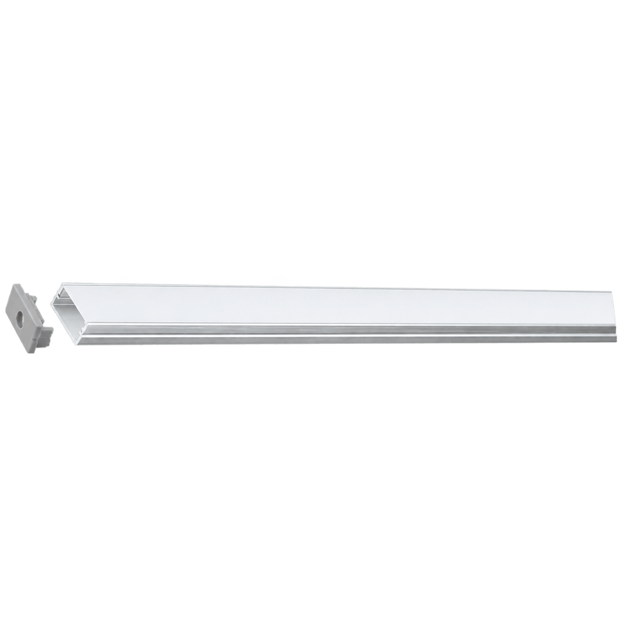 LED Extrusion With Frosted Cover - A6 Profile (3m Complete) — transparent background