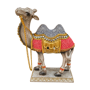 Camel Red Blanket Handcrafted Accent Piece - transparent background