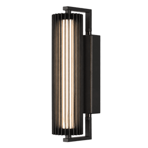 Black LED Wall Light - Slated Glass — transparent background