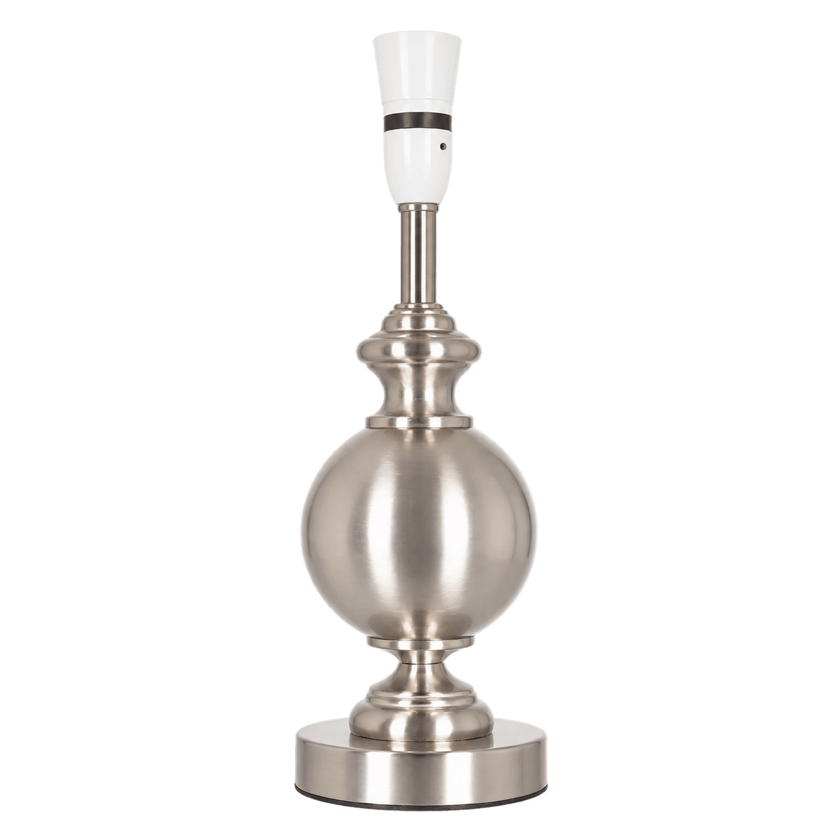 Satin Chrome Table Lamp — transparent background